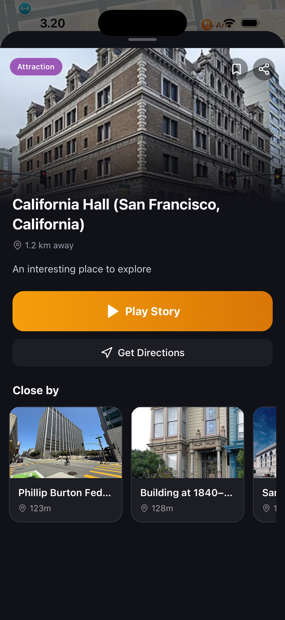 StoryPilot auto-play story screen
